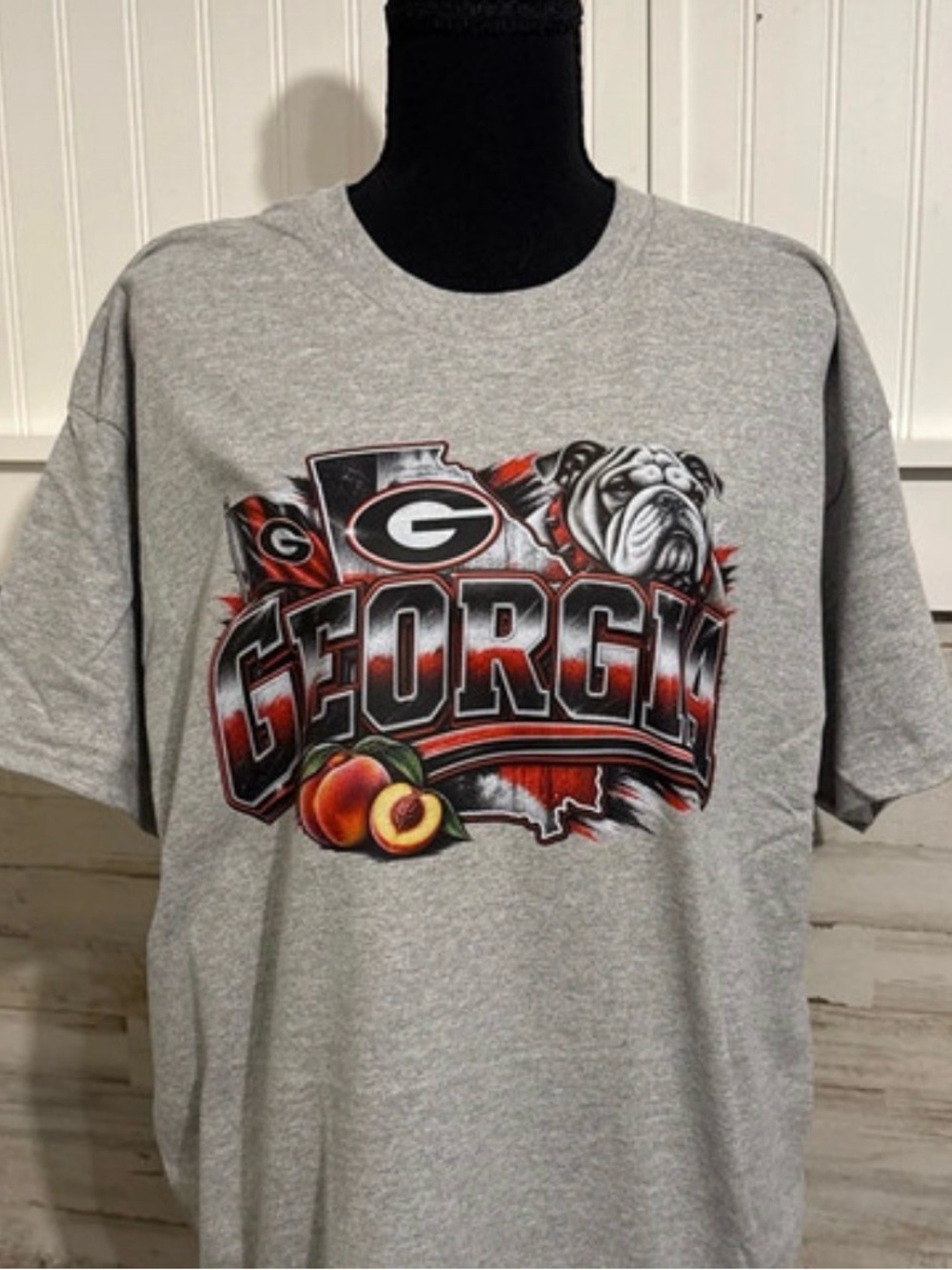 Georgia Bulldogs Gray Graphic Short Sleeve Tee by (unbranded)